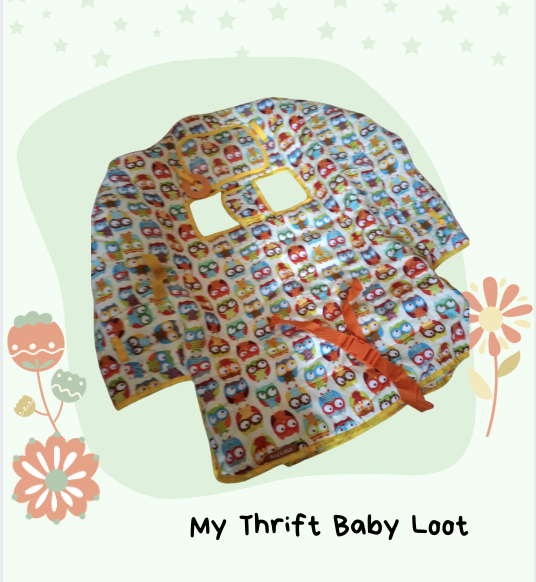 Preloved soft padded shopping cart / high chair cover for toddlers with safety strap